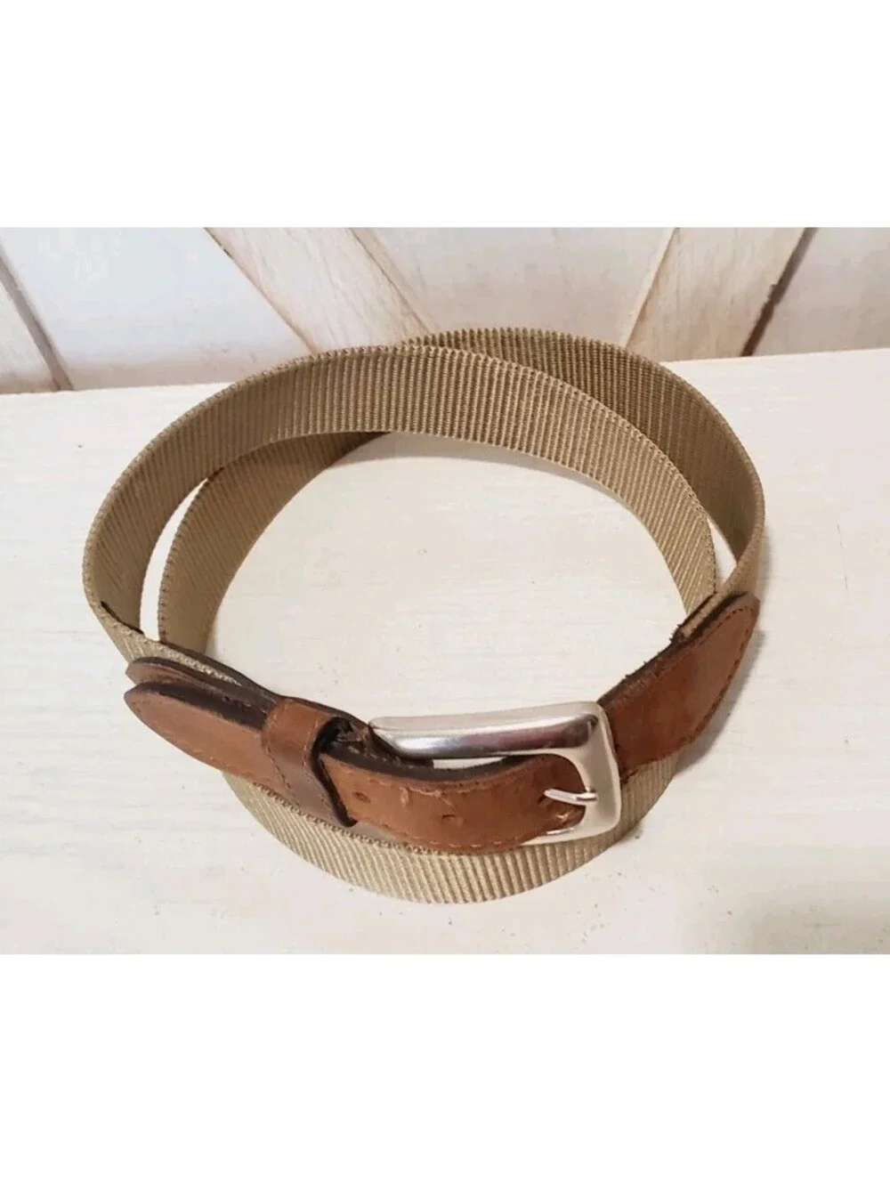 Orvis Leather And Nylon Belt USA Made Mens Size 36 Outdoors
